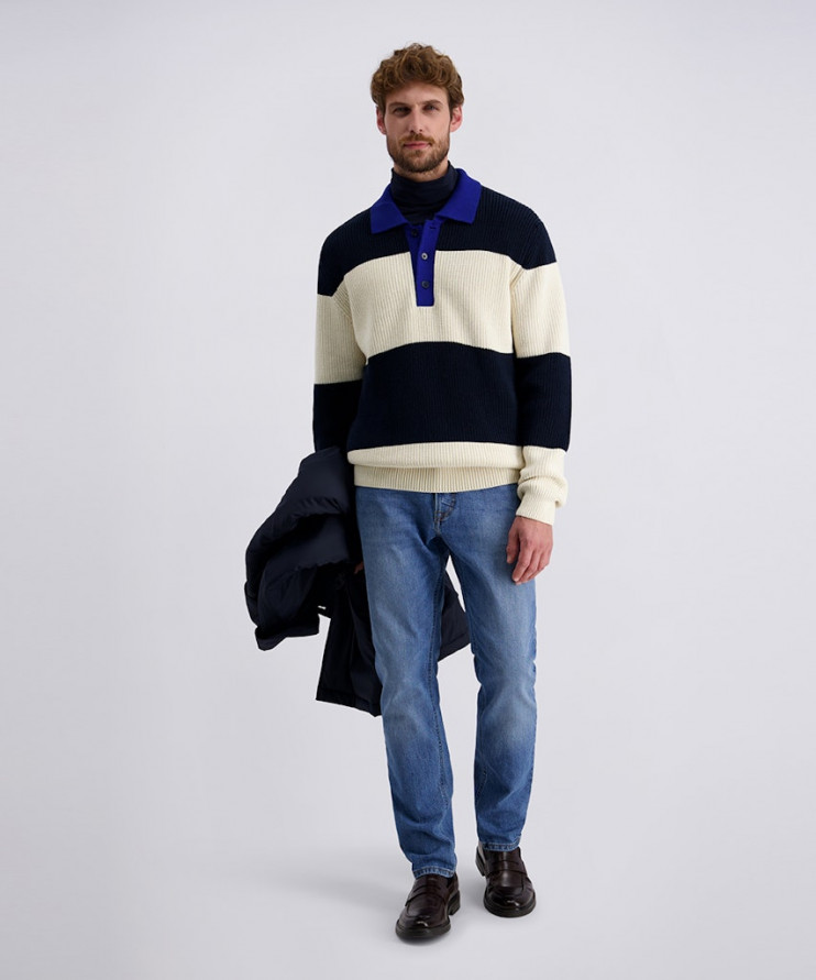 Мужское поло длинный рукав  C5 51434.5107/6325