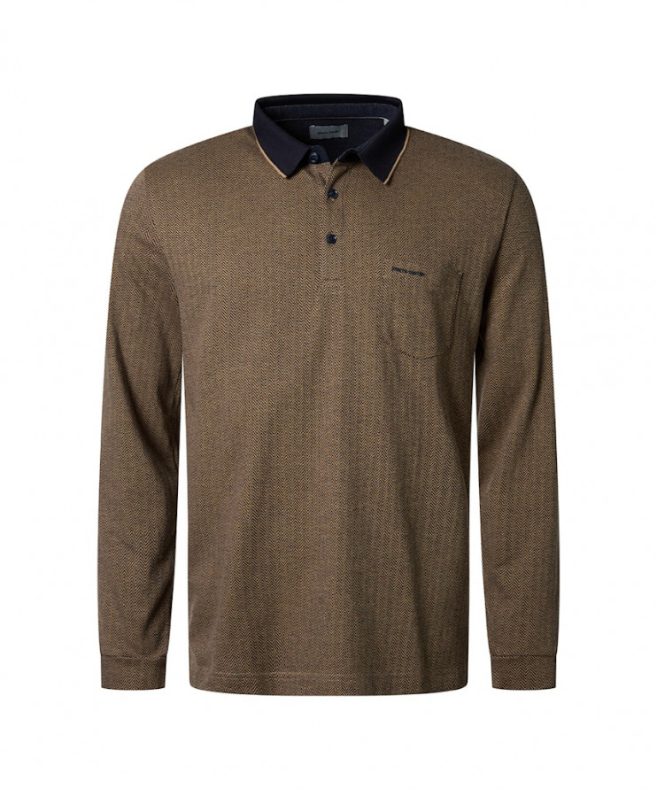 Мужское поло длинный рукав  C5 30794.3074/8018