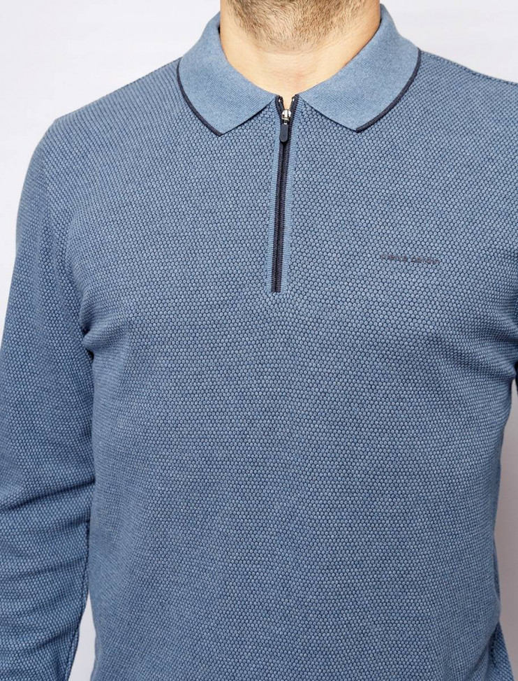 Мужское поло длинный рукав  C5 30365.3029/6124