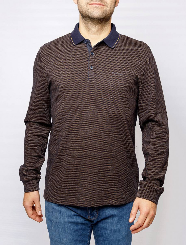 Мужское поло длинный рукав  C5 30324.3027/8215